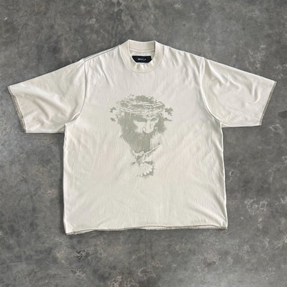 "CROWN OF THORNS" TEE IN OAT