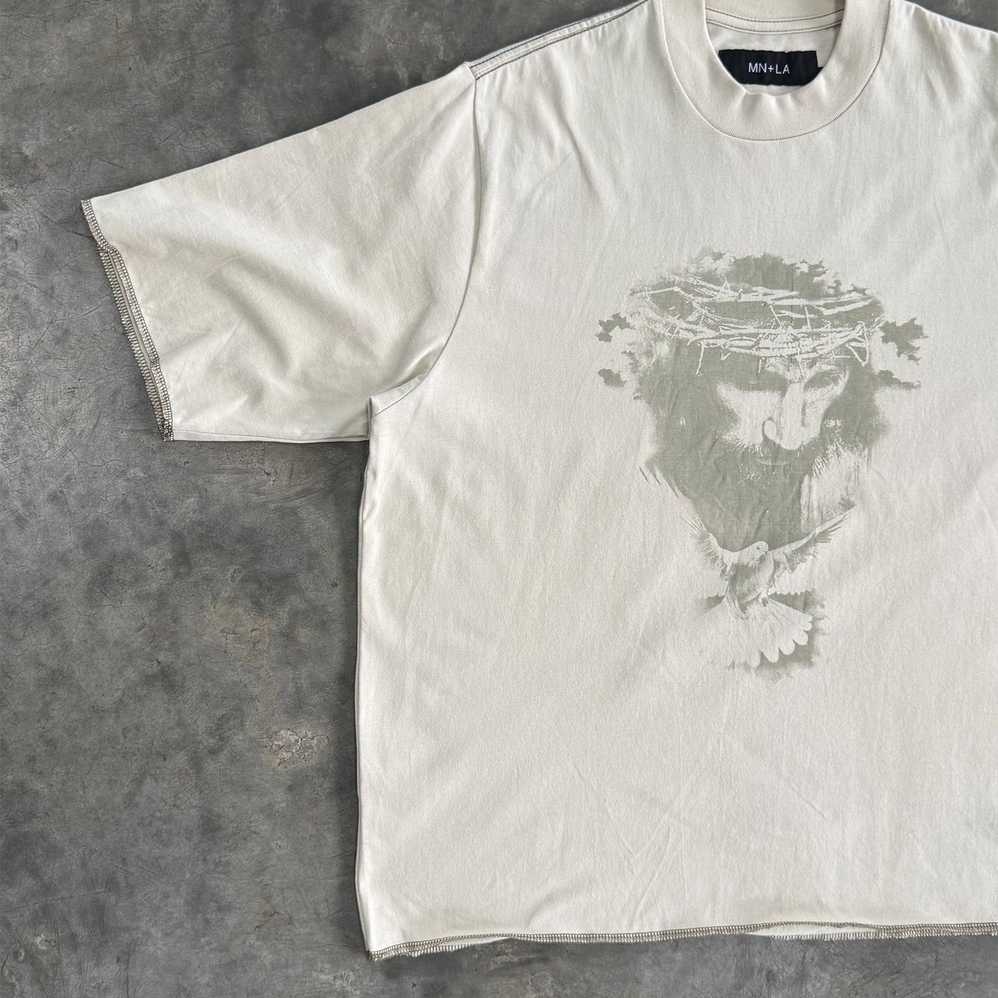 "CROWN OF THORNS" TEE IN OAT