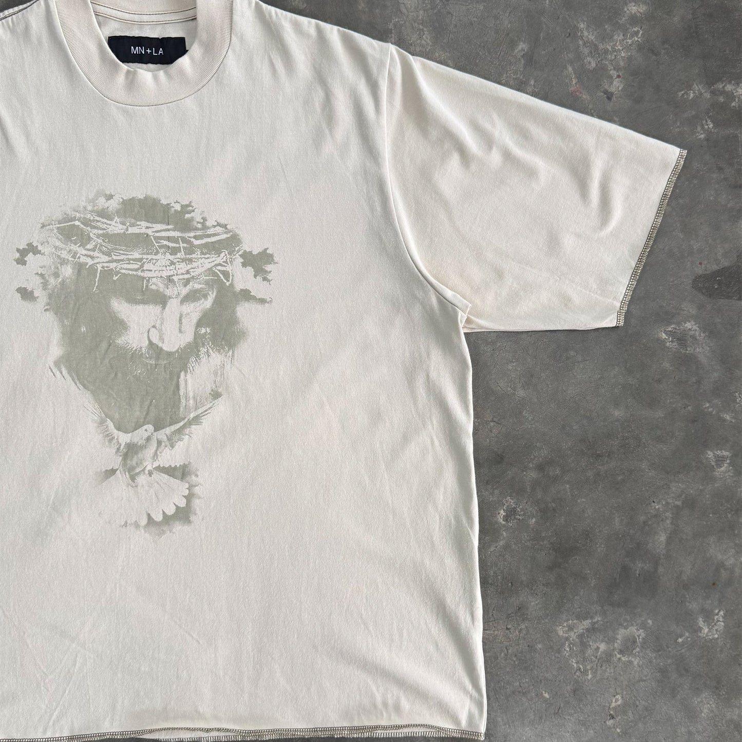 "CROWN OF THORNS" TEE IN OAT