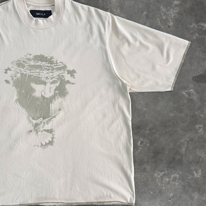 "CROWN OF THORNS" TEE IN OAT