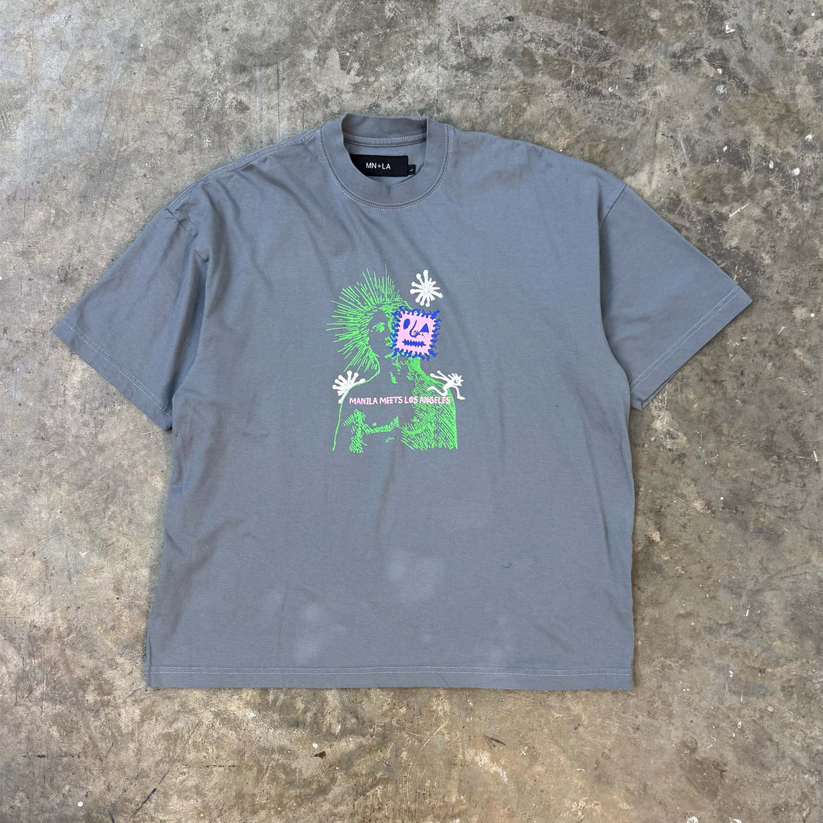 "DEAD INSIDE" TEE IN GLACIER