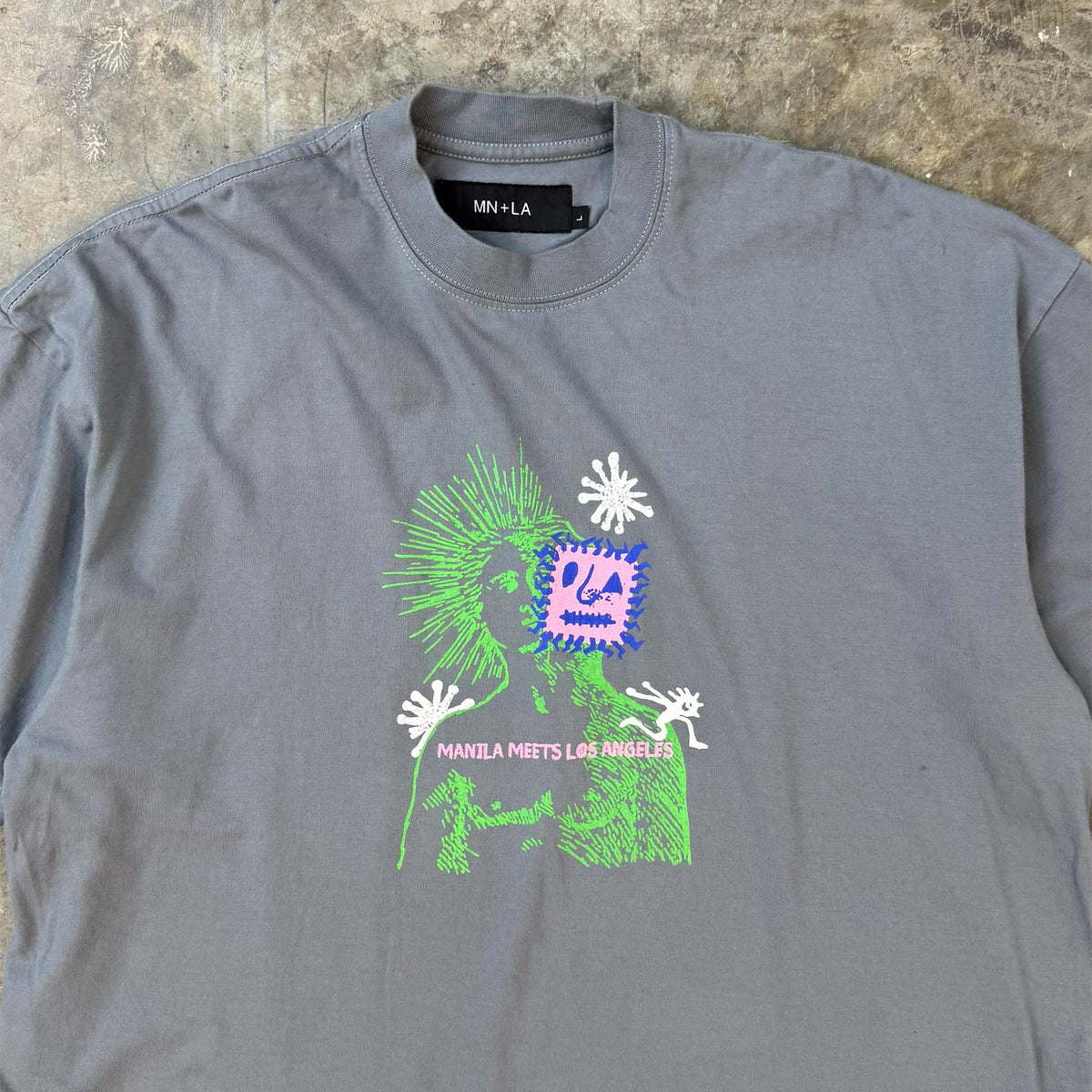 "DEAD INSIDE" TEE IN GLACIER