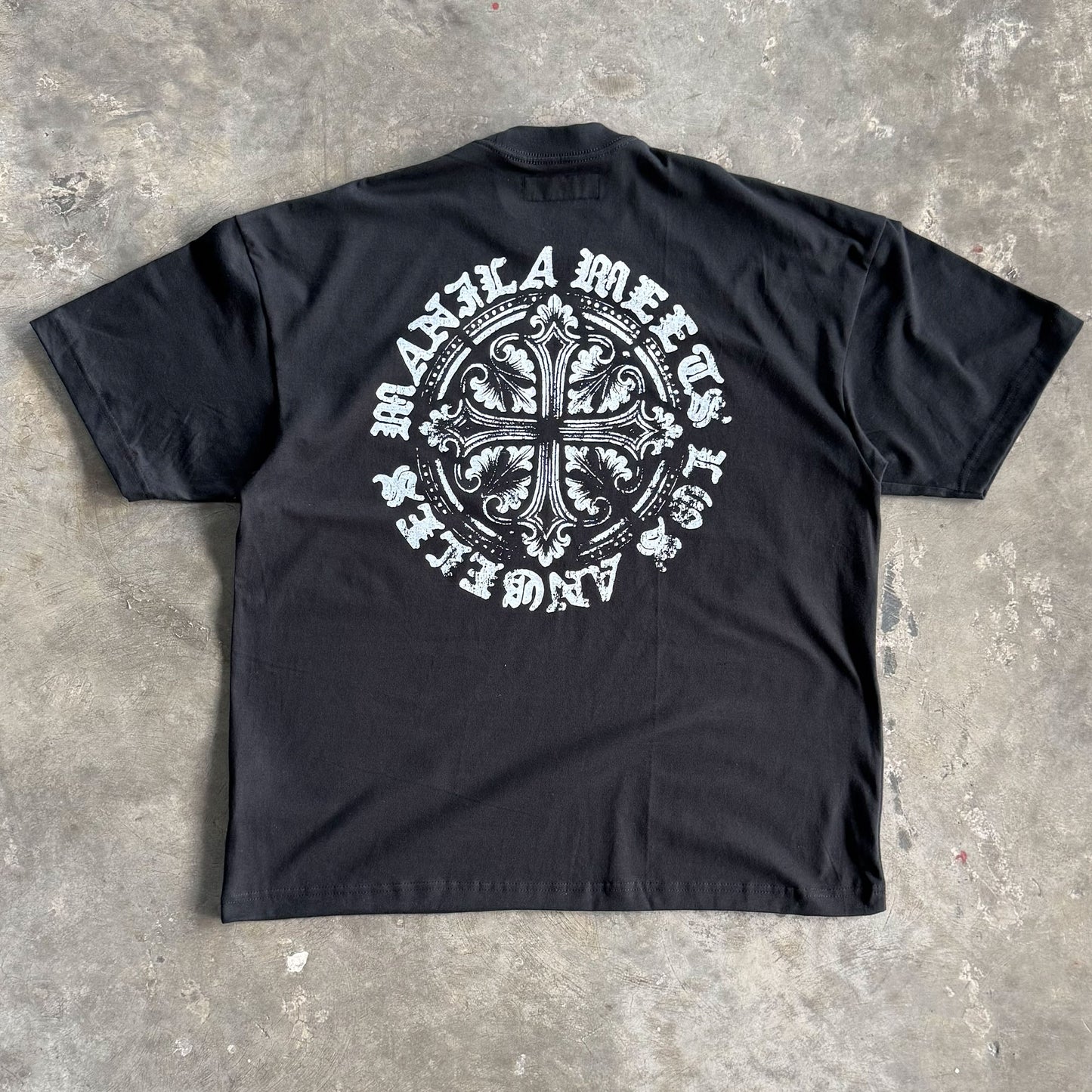 "IRON CROSS" TEE IN ANTHRACITE