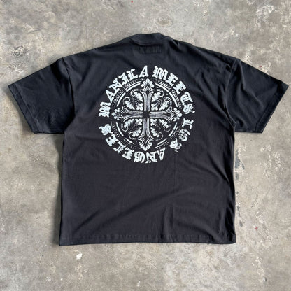 "IRON CROSS" TEE IN ANTHRACITE