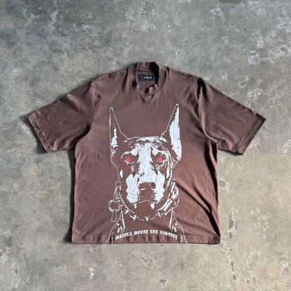 "HELL HOUND" TEE IN WOOD