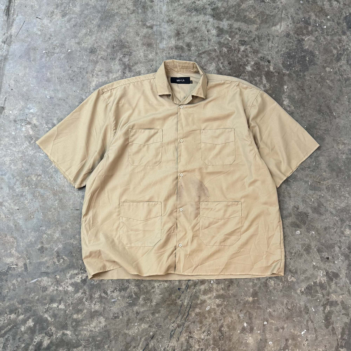 4 POCKET CUBAN SHIRT IN TAN
