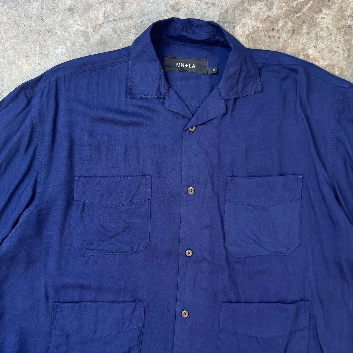 4 POCKET CUBAN SHIRT IN NAVY