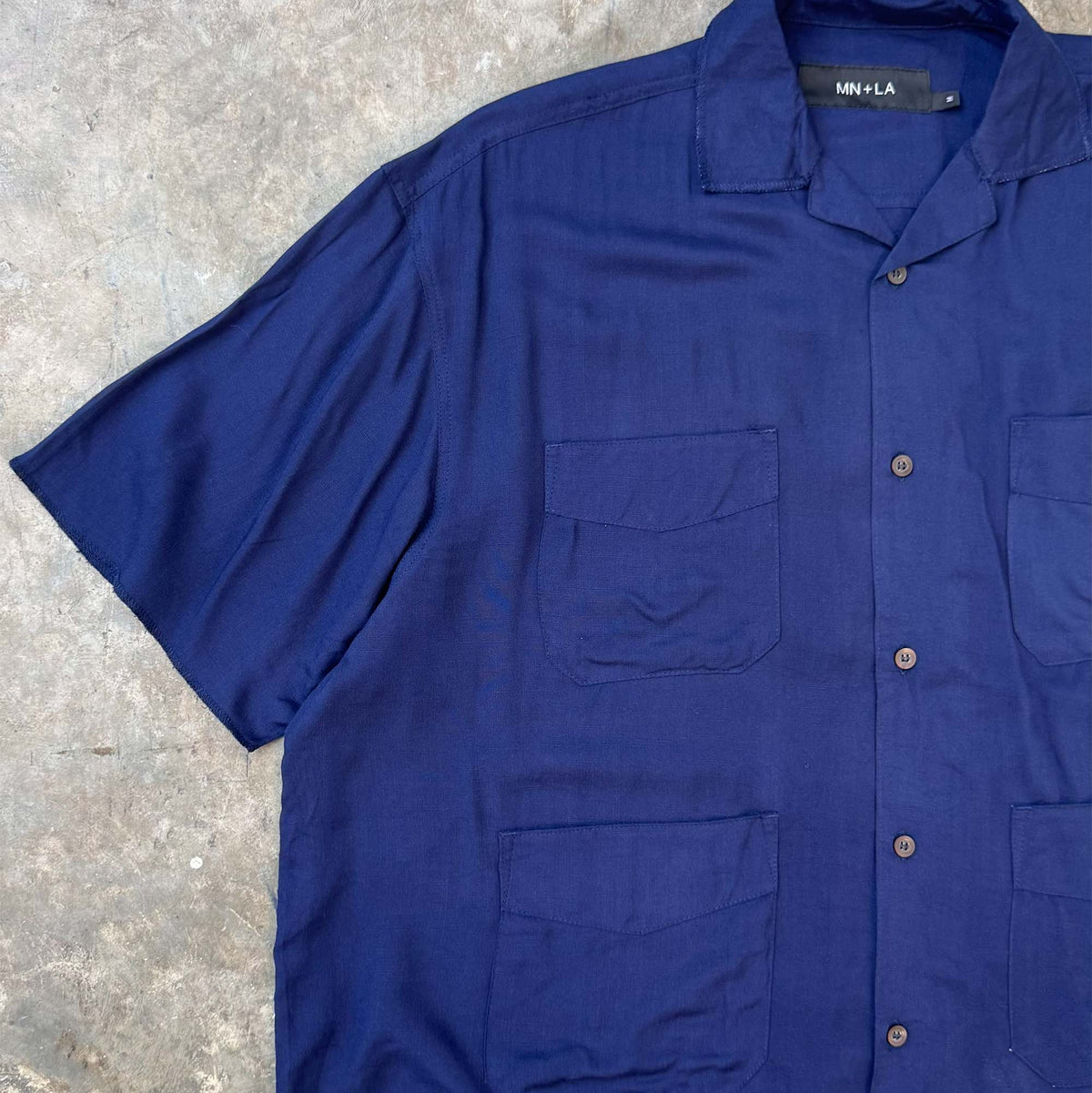 4 POCKET CUBAN SHIRT IN NAVY