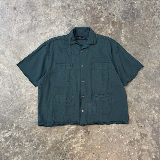 4 POCKET CUBAN SHIRT IN EMERALD