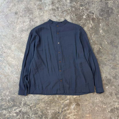 MANDARIN L/S SHIRT IN SLATE