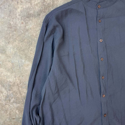 MANDARIN L/S SHIRT IN SLATE