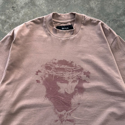 "CROWN OF THORNS" TEE IN MAUVE
