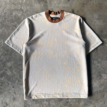 PEACE PAISLEY OVERSIZED TEE IN STEEL WOOD