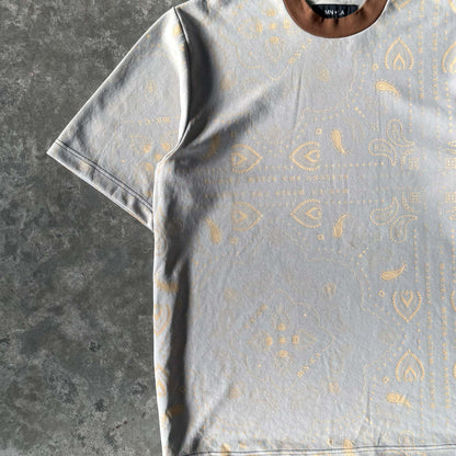 PEACE PAISLEY OVERSIZED TEE IN STEEL WOOD