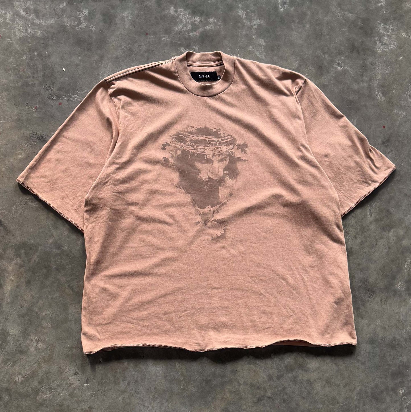 "CROWN OF THORNS" TEE IN WHEAT