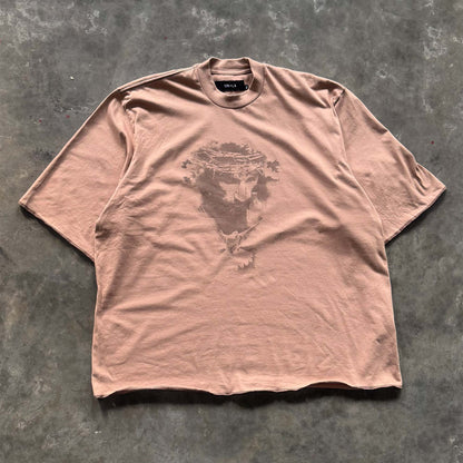 "CROWN OF THORNS" TEE IN WHEAT