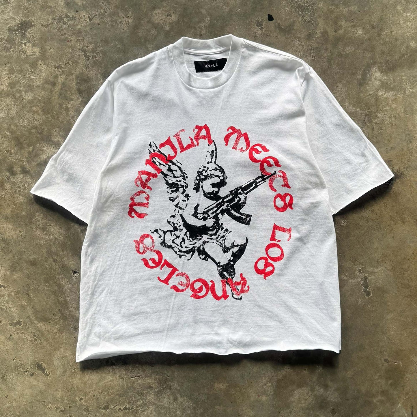 "WAR ANGEL" TEE IN WHITE