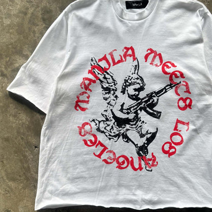 "WAR ANGEL" TEE IN WHITE