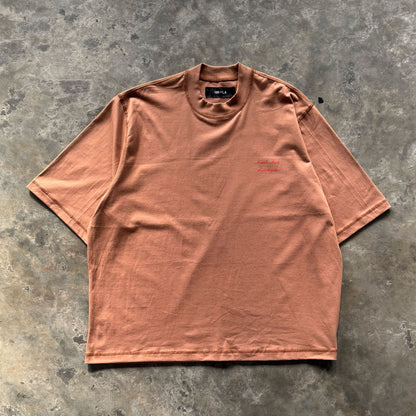 MN+LA™ SCRIPT LOGO TEE IN APRICOT