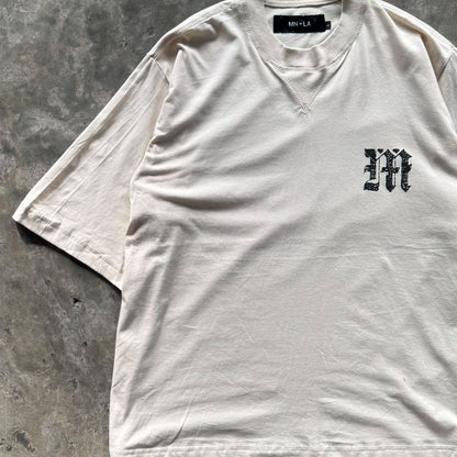 M'$ PAISLEY PATCHWORK MILITIA MOCK NECK TEE IN OAT