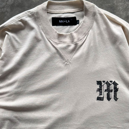 M'$ PAISLEY PATCHWORK MILITIA MOCK NECK TEE IN OAT
