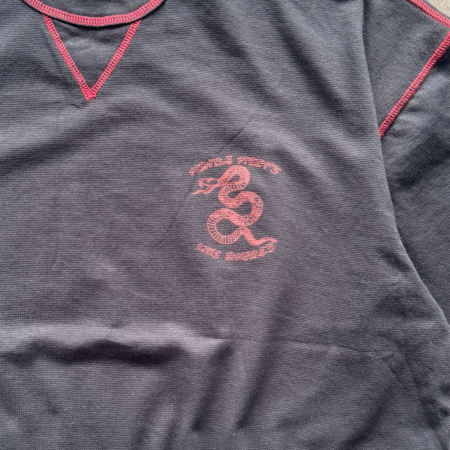 "YEAR OF THE SNAKE V2" WAFFLE TEE IN CAVIAR