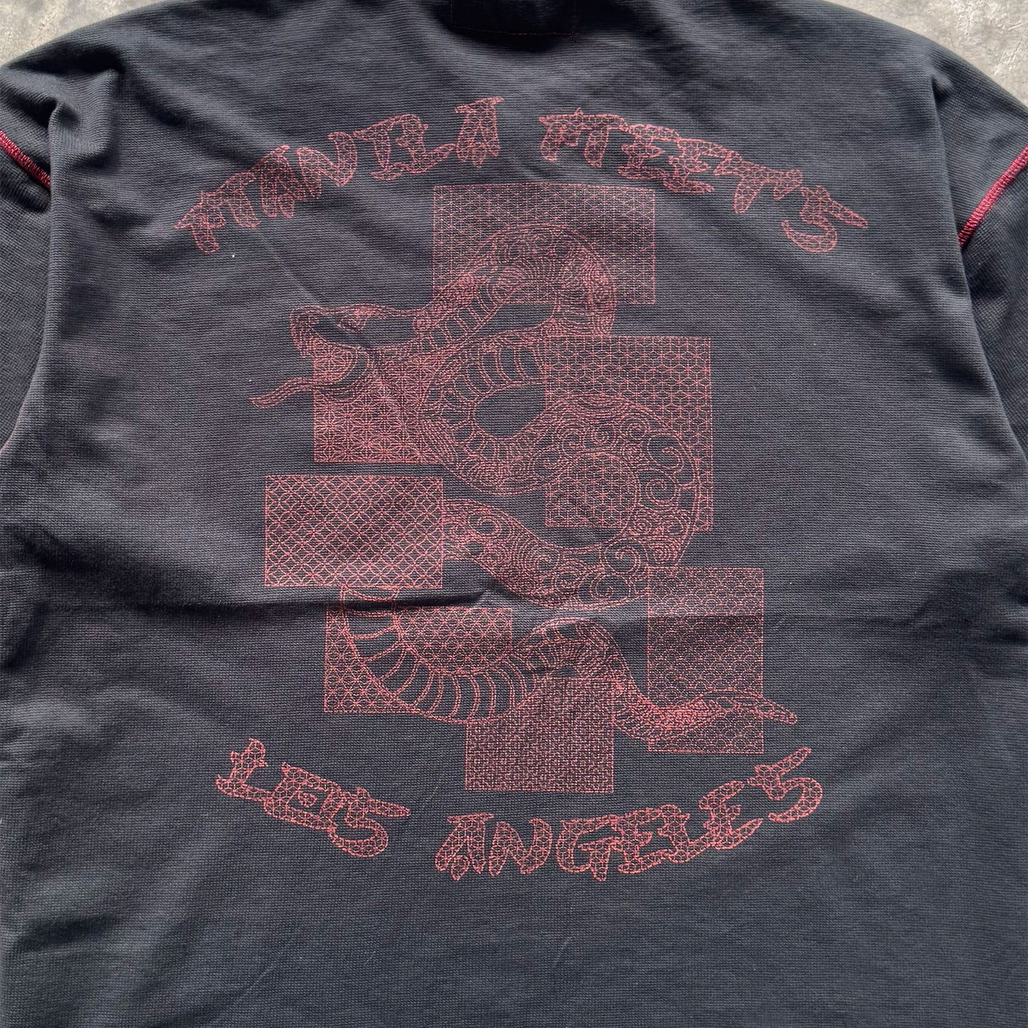 "YEAR OF THE SNAKE V2" WAFFLE TEE IN CAVIAR