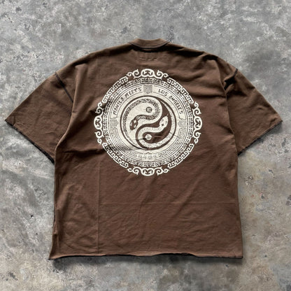 "YEAR OF THE SNAKE" TEE IN OLIVE
