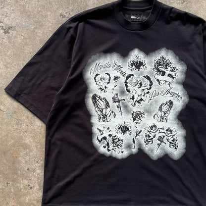 "CITY OF ANGELS" TEE IN ANTHRACITE