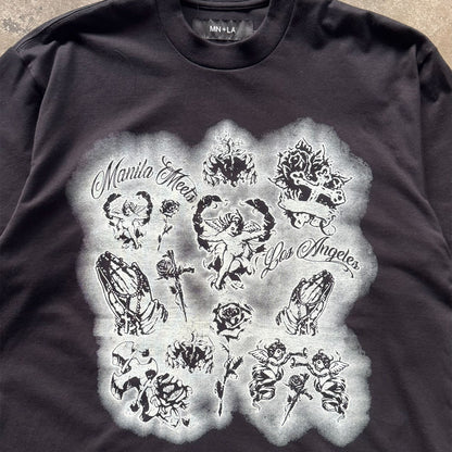 "CITY OF ANGELS" TEE IN ANTHRACITE