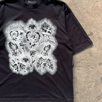"CITY OF ANGELS" TEE IN ANTHRACITE