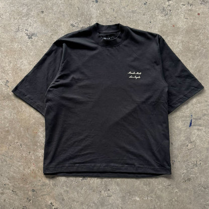 MN+LA™ SCRIPT LOGO TEE IN CAVIAR
