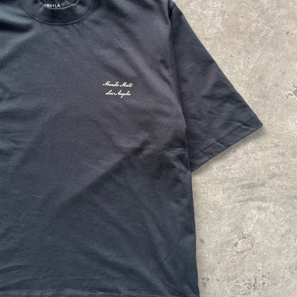MN+LA™ SCRIPT LOGO TEE IN CAVIAR
