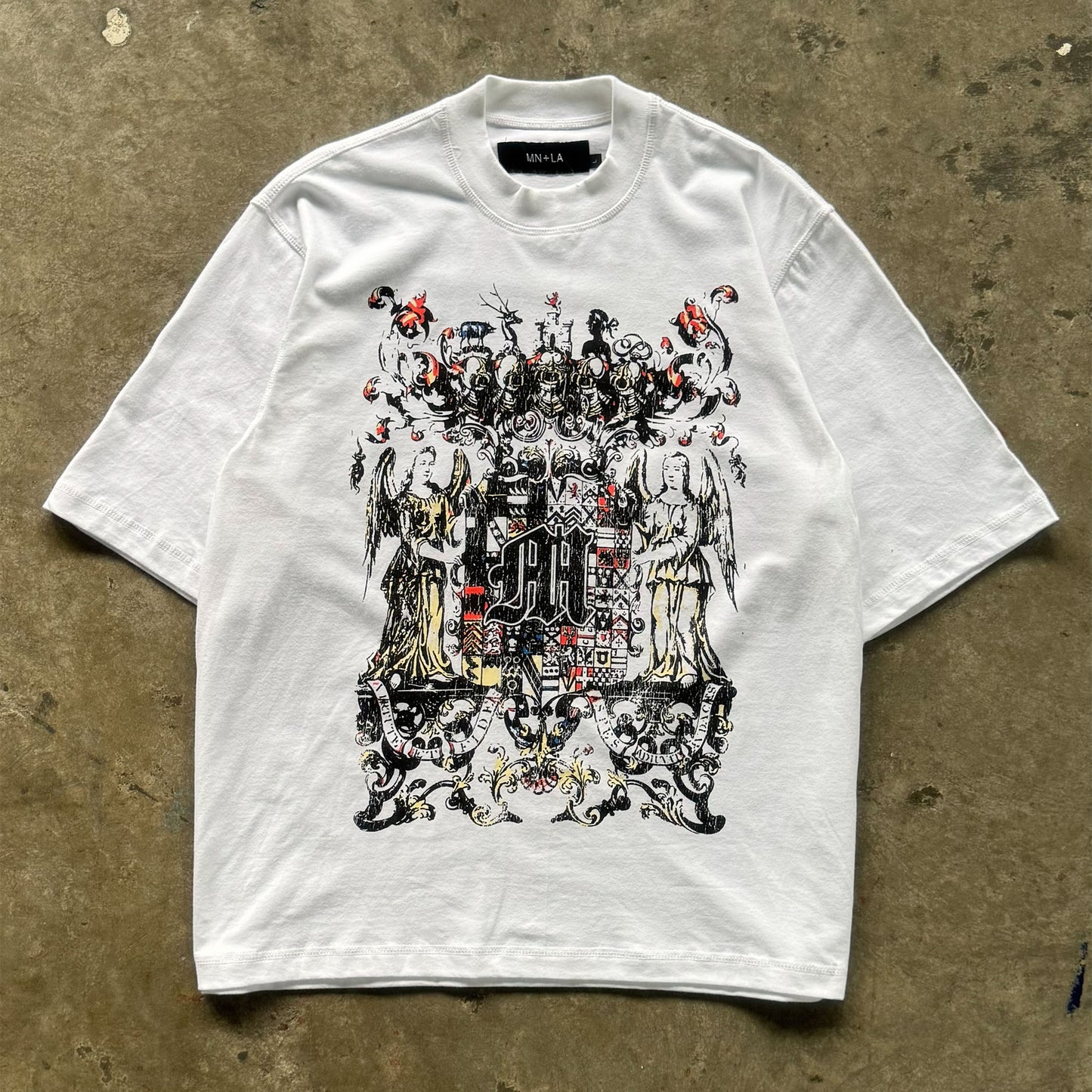 "M"$ DYNASTY" TEE IN WHITE