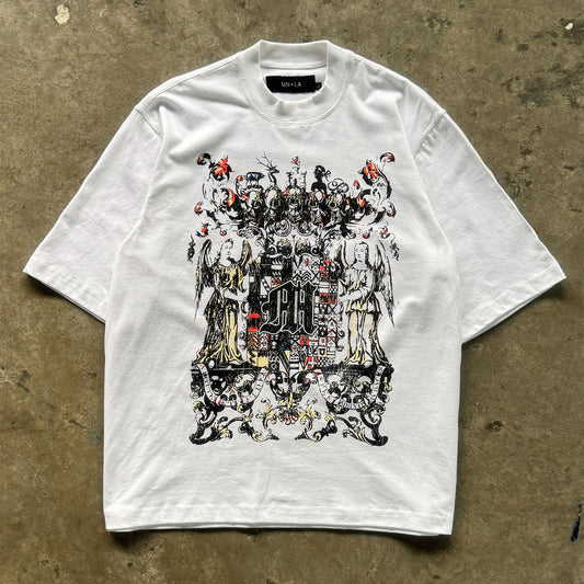 "M"$ DYNASTY" TEE IN WHITE