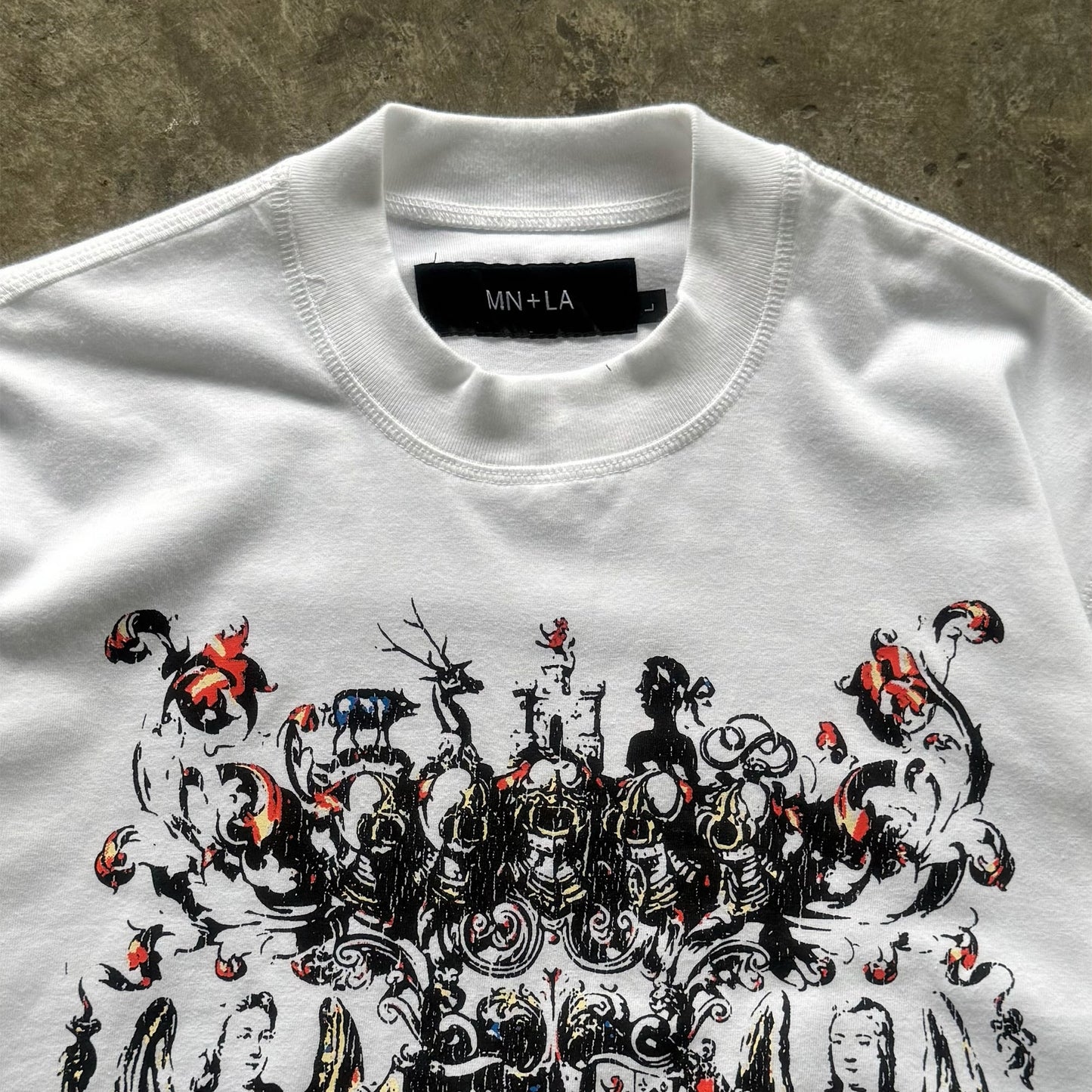 "M"$ DYNASTY" TEE IN WHITE