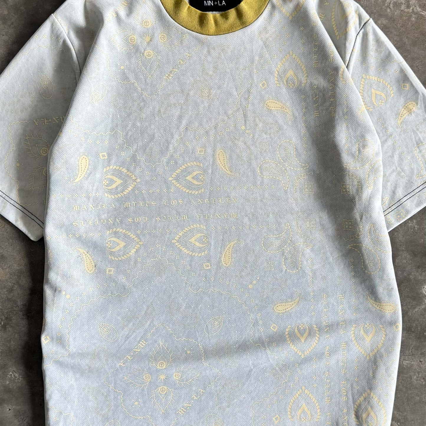 PEACE PAISLEY OVERSIZED TEE IN STEEL OAT