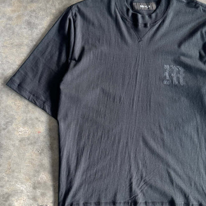 M'$ PAISLEY PATCHWORK MILITIA MOCK NECK TEE IN CAVIAR
