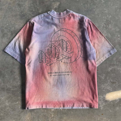 "M'$ ARTIFACT" MOCK NECK TEE IN HEAT MAP