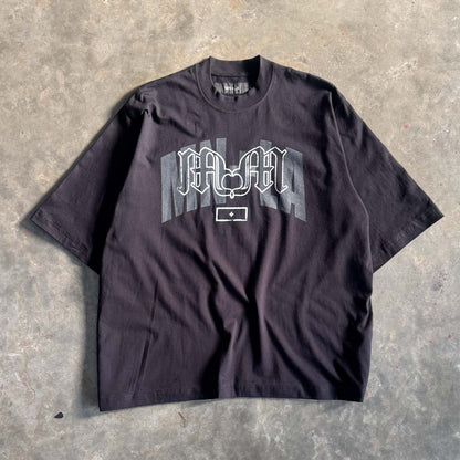 "MIRROR M'$" TEE IN CAVIAR