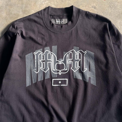 "MIRROR M'$" TEE IN CAVIAR