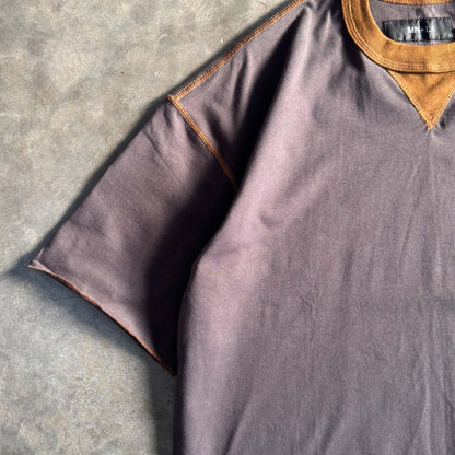 MILITIA BOX TEE IN CHARCOAL GREY/RUST