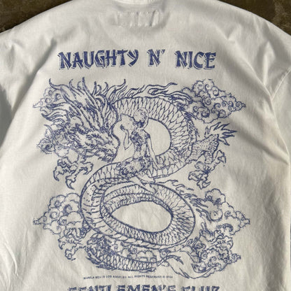 NAUGHTY N' NICE "DRAGON'S LUCK" TEE IN WHITE
