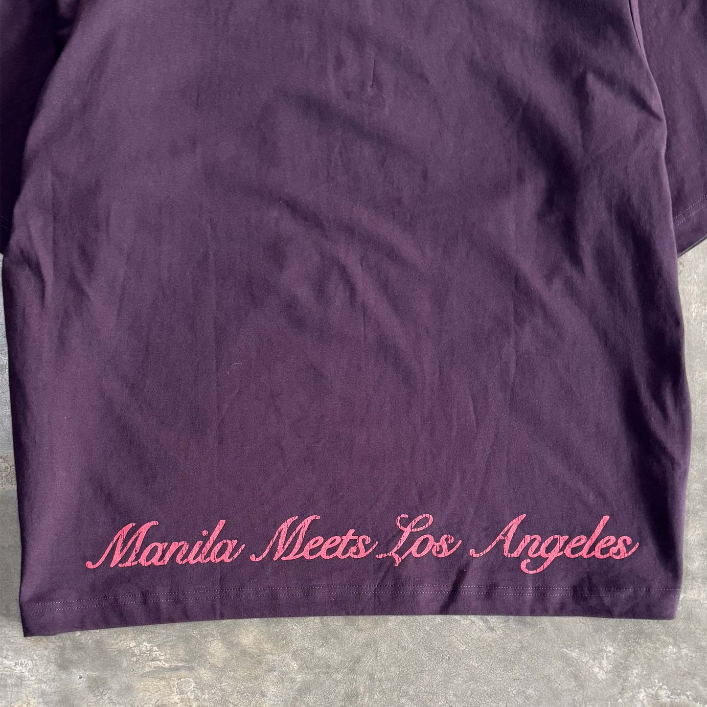 "LEAVE ME ALONE" TEE IN SHADOW PURPLE