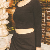 SCOOP NECK IN ANTHRACITE