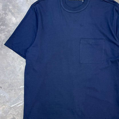 MOCK NECK POCKET TEE V3 IN NAVY