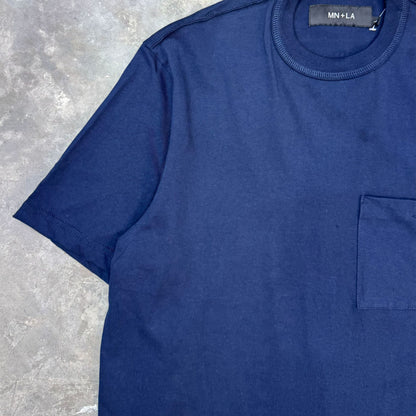 MOCK NECK POCKET TEE V3 IN NAVY