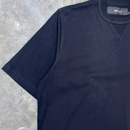 MILITIA MOCK NECK TEE IN ANTHRACITE
