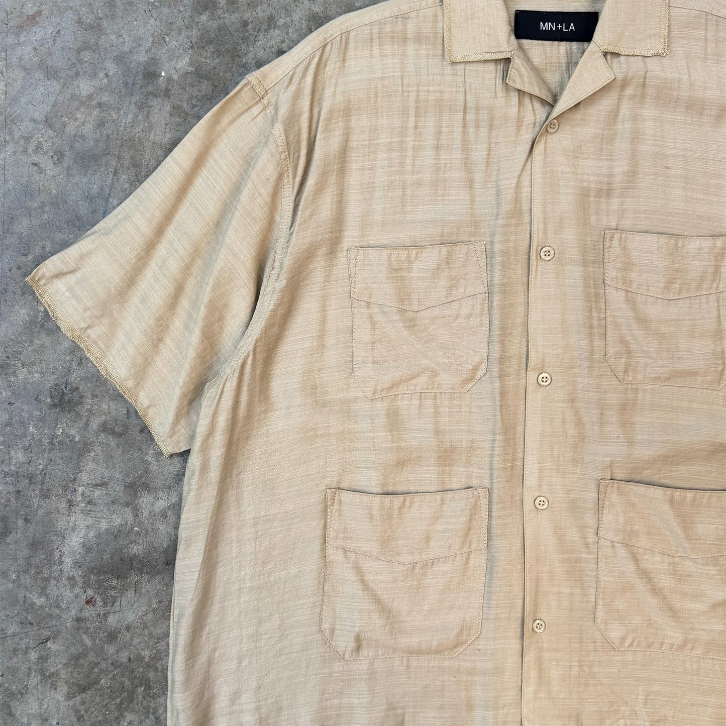 4 POCKET CUBAN SHIRT IN BONE