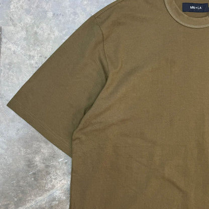 WAFFLE MOCK NECK POCKET TEE V3 IN OLIVE